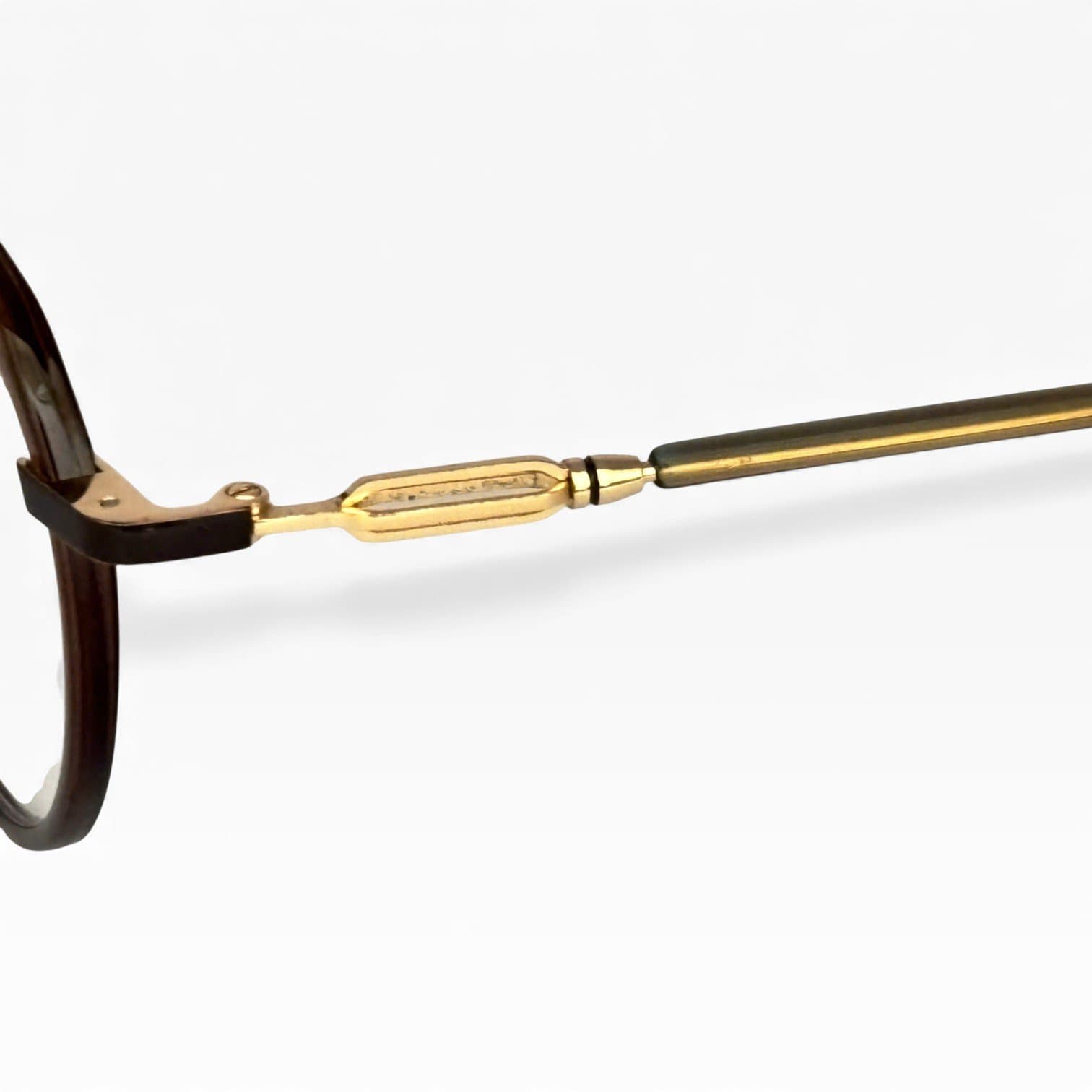 Gọng kính Camel hợp kim, dáng tròn bo nhẹ, màu nâu sang: - ảnh 3