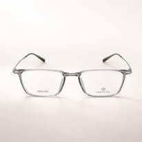 Gọng Kính Cận Nam Nữ Vuông Bầu Nhựa Dẻo Cao Cấp – Màu Xám Trong Suốt Hiện Đại - ảnh 3