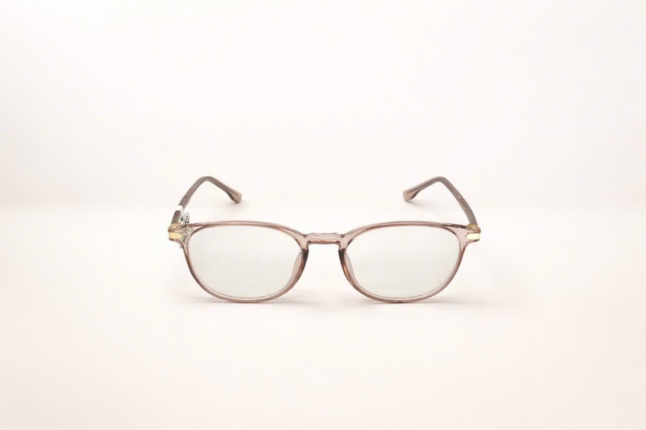 Gọng Kính Cận Tròn Unisex – Phong Cách Hàn Quốc Thanh Lịch (Màu Hồng Khói)