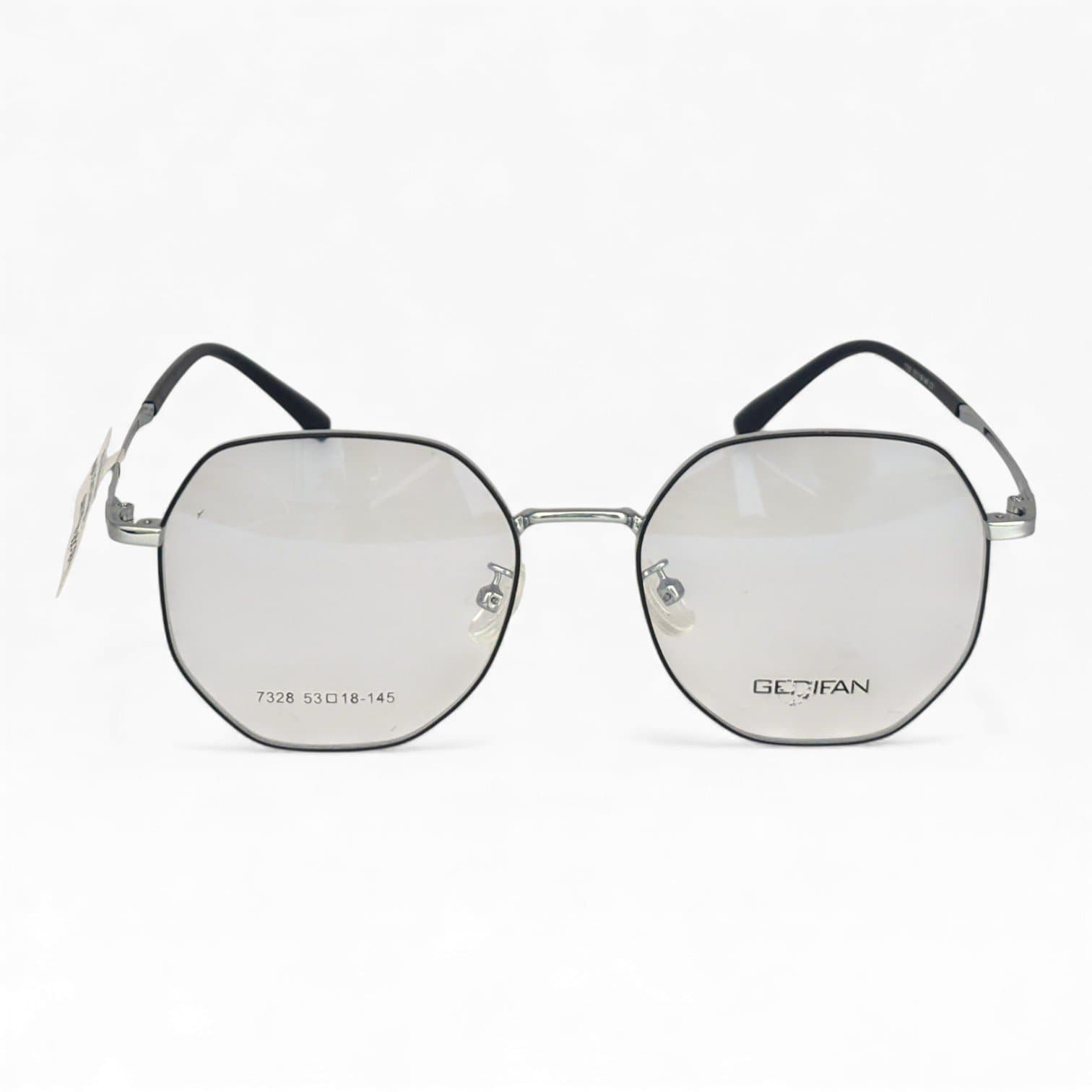 Gọng Kính GEDIFAN 7328 Kim Loại Bát Giác – Siêu Nhẹ, Thời Trang Hàn Quốc – Unisex