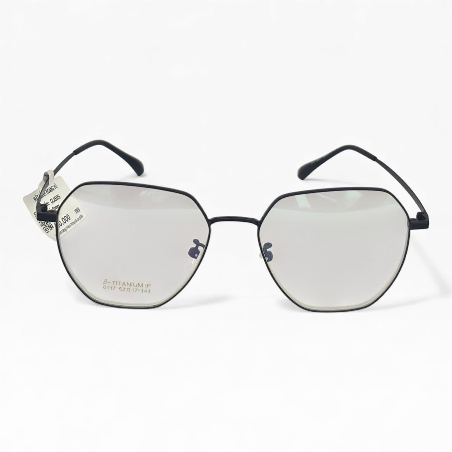 Gọng kính hợp kim β-Titanium – Form ngũ giác thời trang