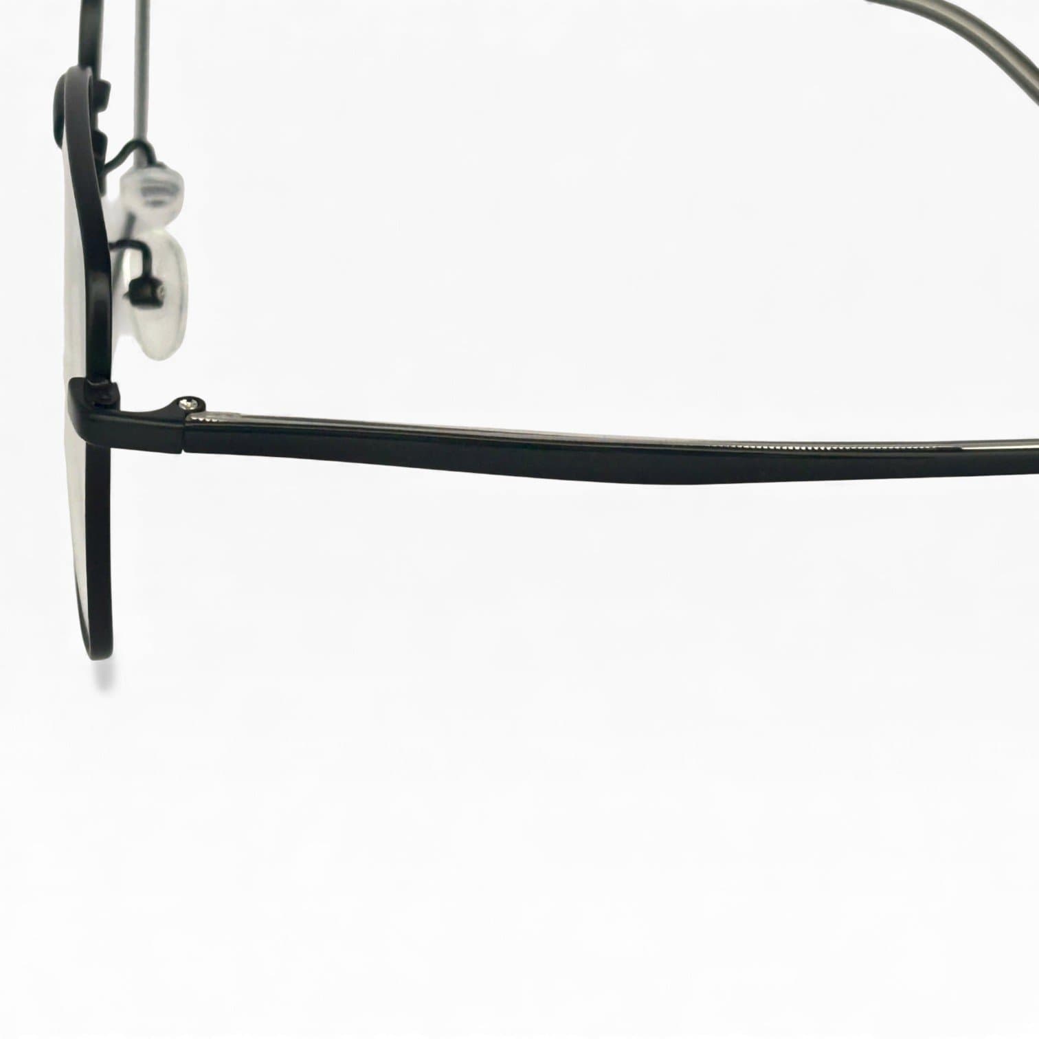 Gọng Kính Kim Loại Vuông Lớn – Màu Đen Nhám - ảnh 3