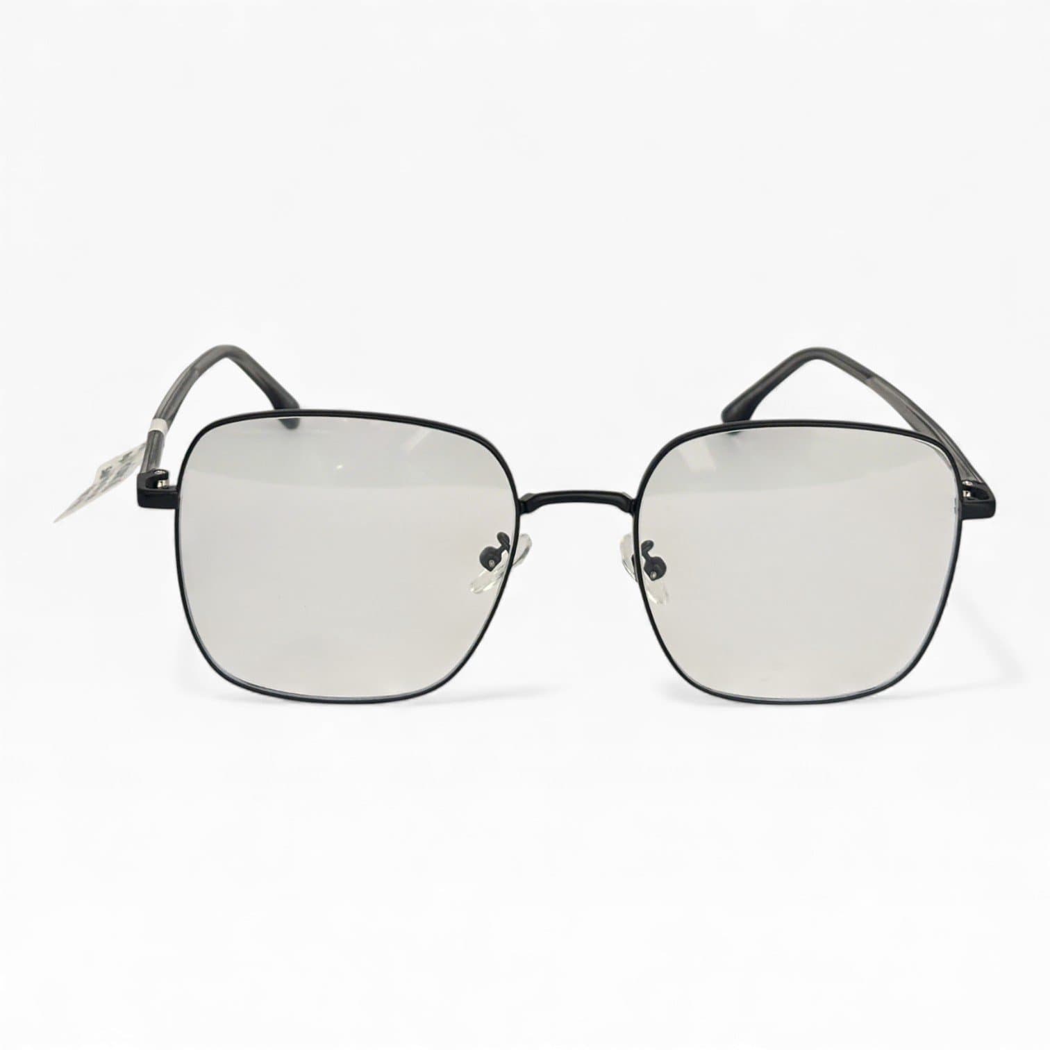 Gọng Kính Kim Loại Vuông Lớn – Màu Đen Nhám