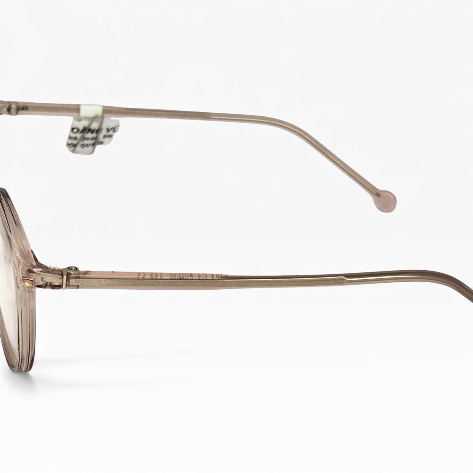 Gọng kính nhựa TR90 dáng tròn màu hồng khói - ảnh 4