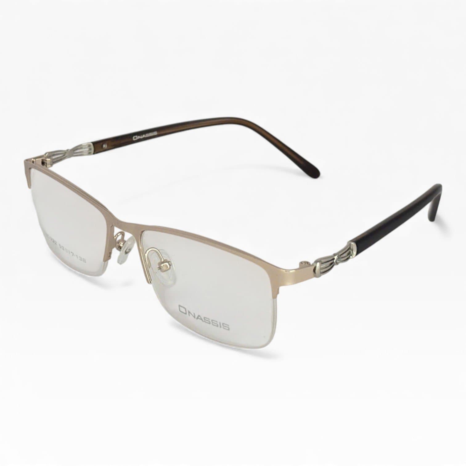 Gọng Kính Nửa Viền Onassis – Màu Vàng Champagne - ảnh 2