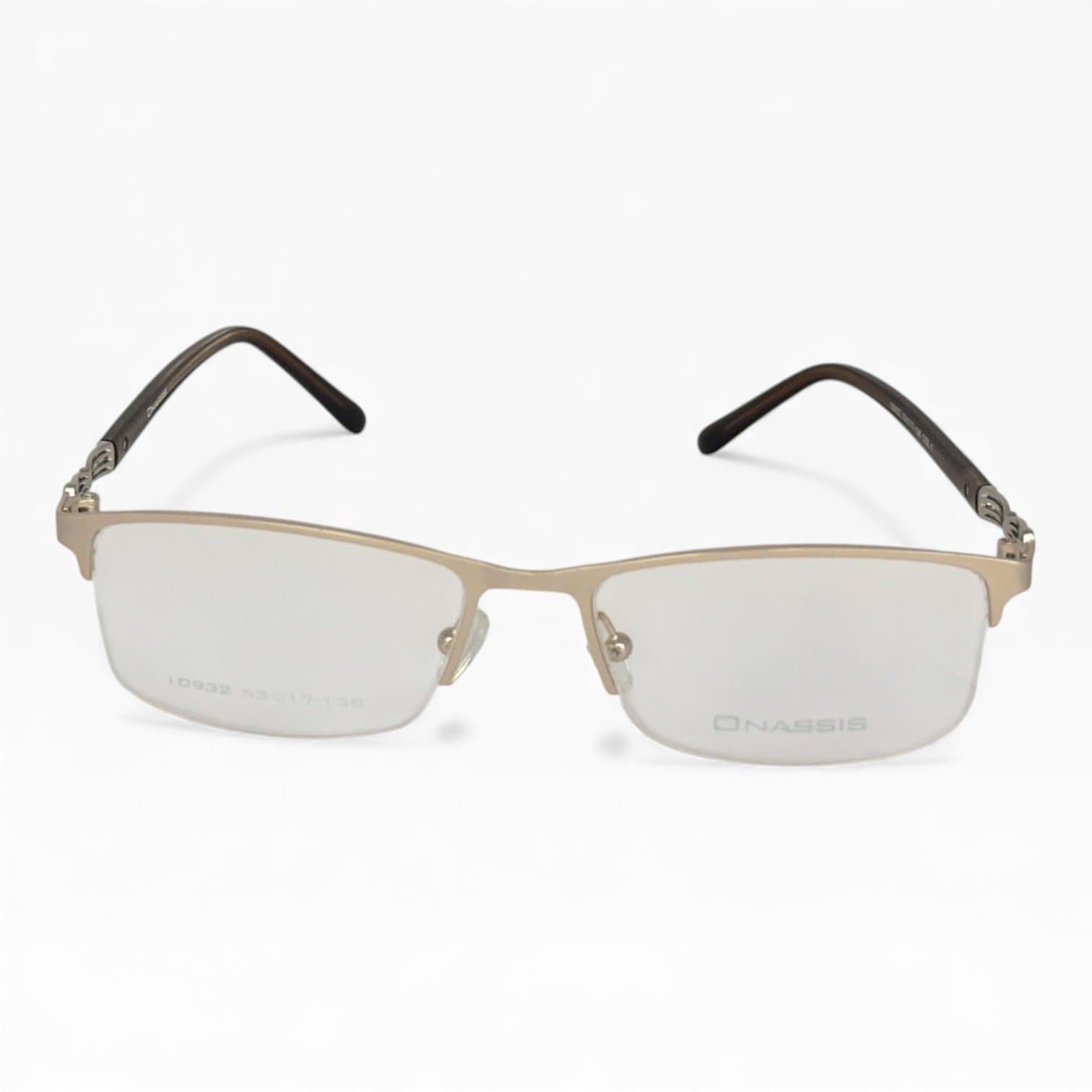 Gọng Kính Nửa Viền Onassis – Màu Vàng Champagne