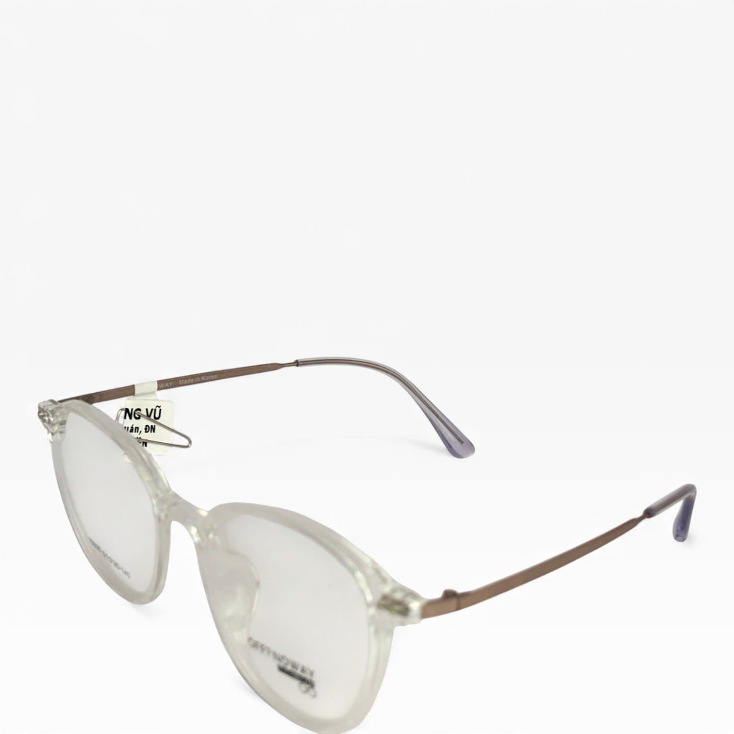 Gọng kính Off?Noway dáng vuông bo, chất liệu nhựa trong suốt + càng kim loại - ảnh 2