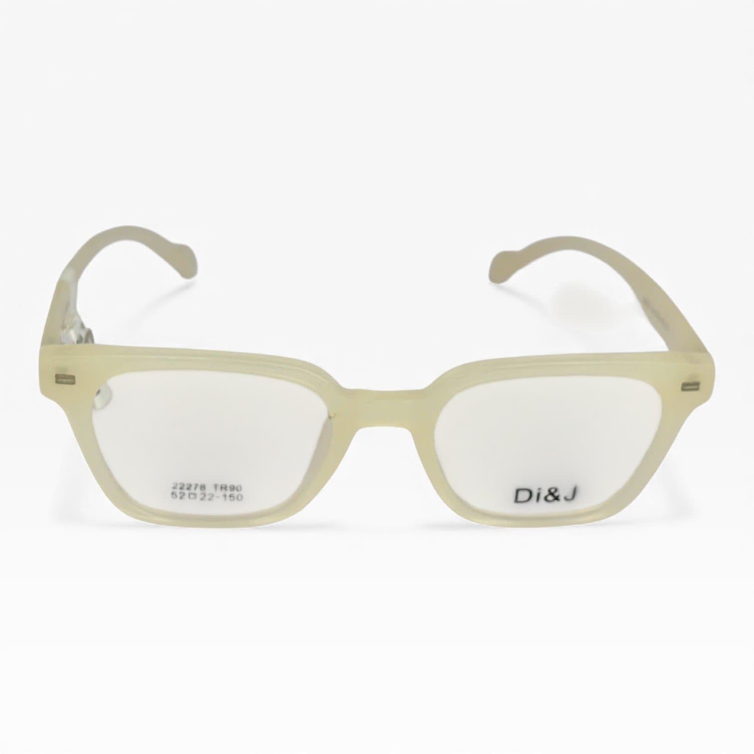 Kính DI&J 22278 TR90 – Gọng Vuông Màu Be Sữa