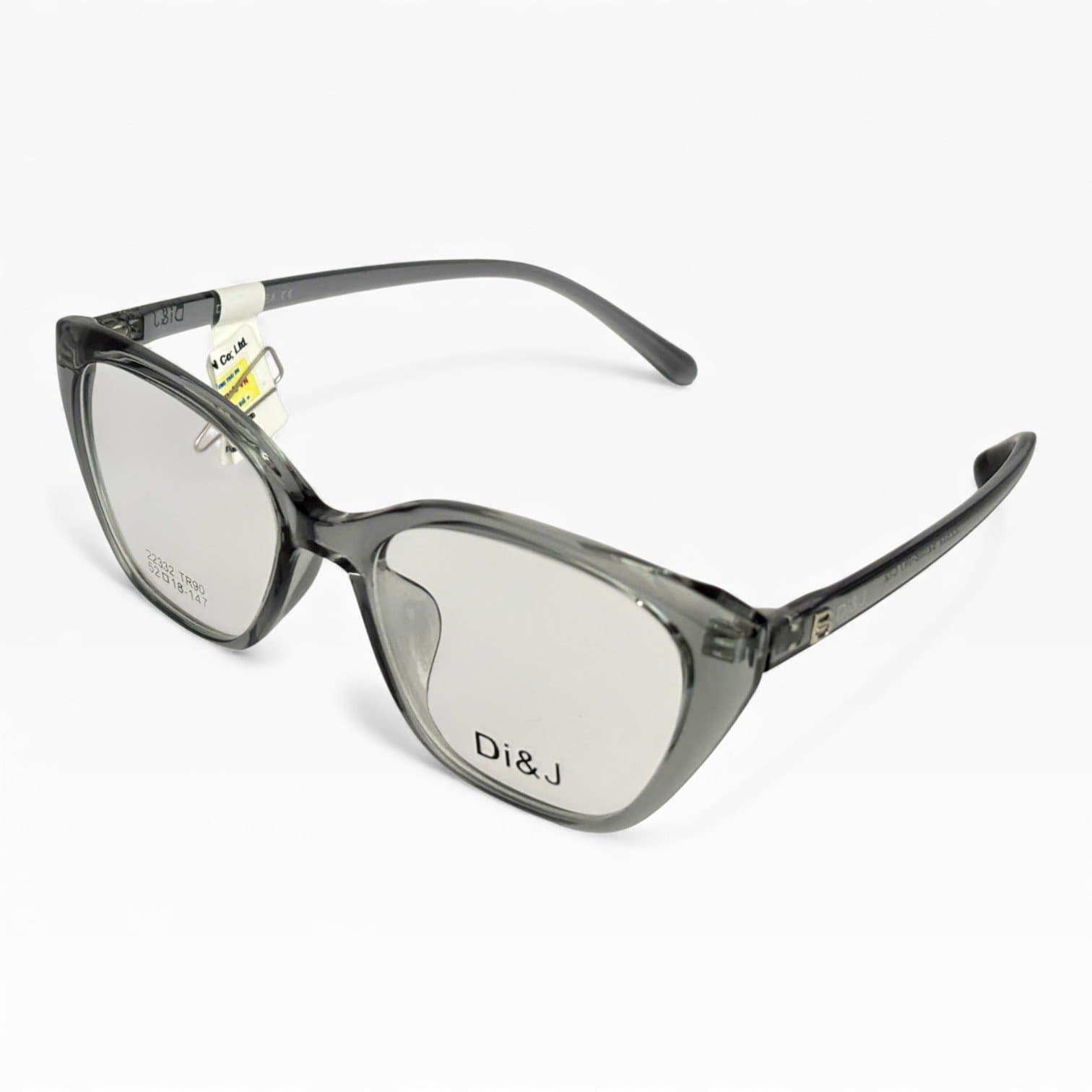 Kính DI&J TR90 xám khói – gọng vuông mắt mèo – chống ánh sáng xanh - ảnh 2