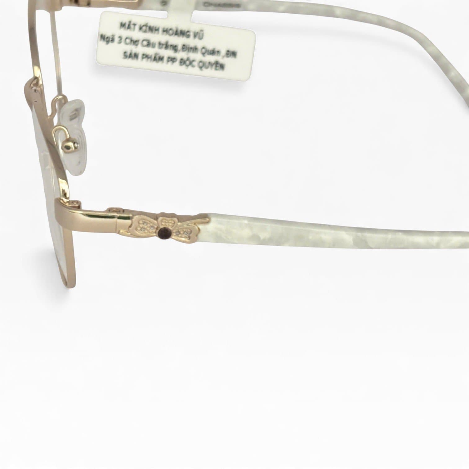 Kính gọng kim loại nữ ONASSIS – Dáng mắt mèo tinh tế màu vàng gold - ảnh 3