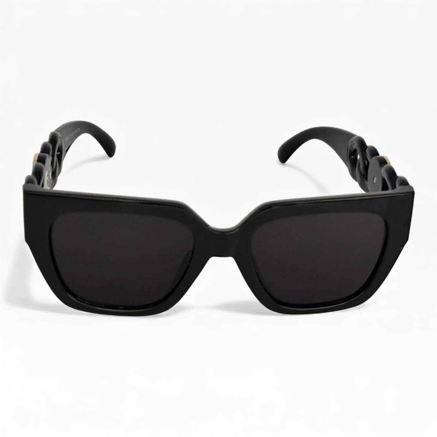 Kính Mát Đen Gọng Xích Thời Trang – Form Vuông Cá Tính, Unisex Sang Trọng