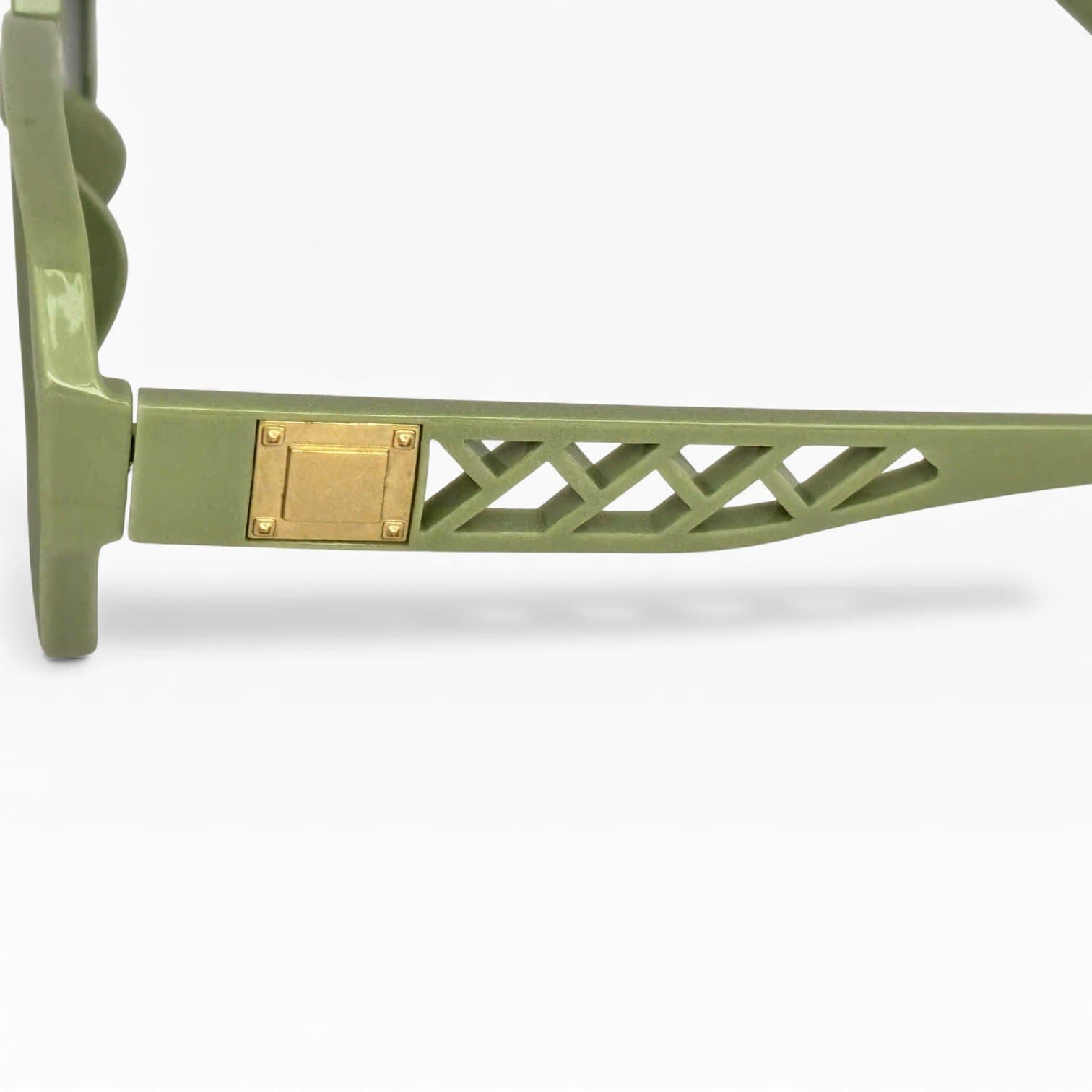 Kính Mát Form Vuông Bo Góc Màu Xanh Rêu – Tròng Đen UV400 Unisex - ảnh 4