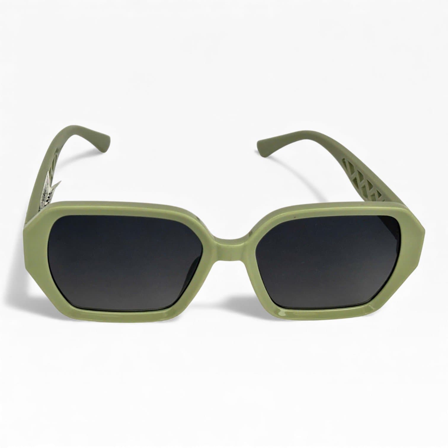 Kính Mát Form Vuông Bo Góc Màu Xanh Rêu – Tròng Đen UV400 Unisex