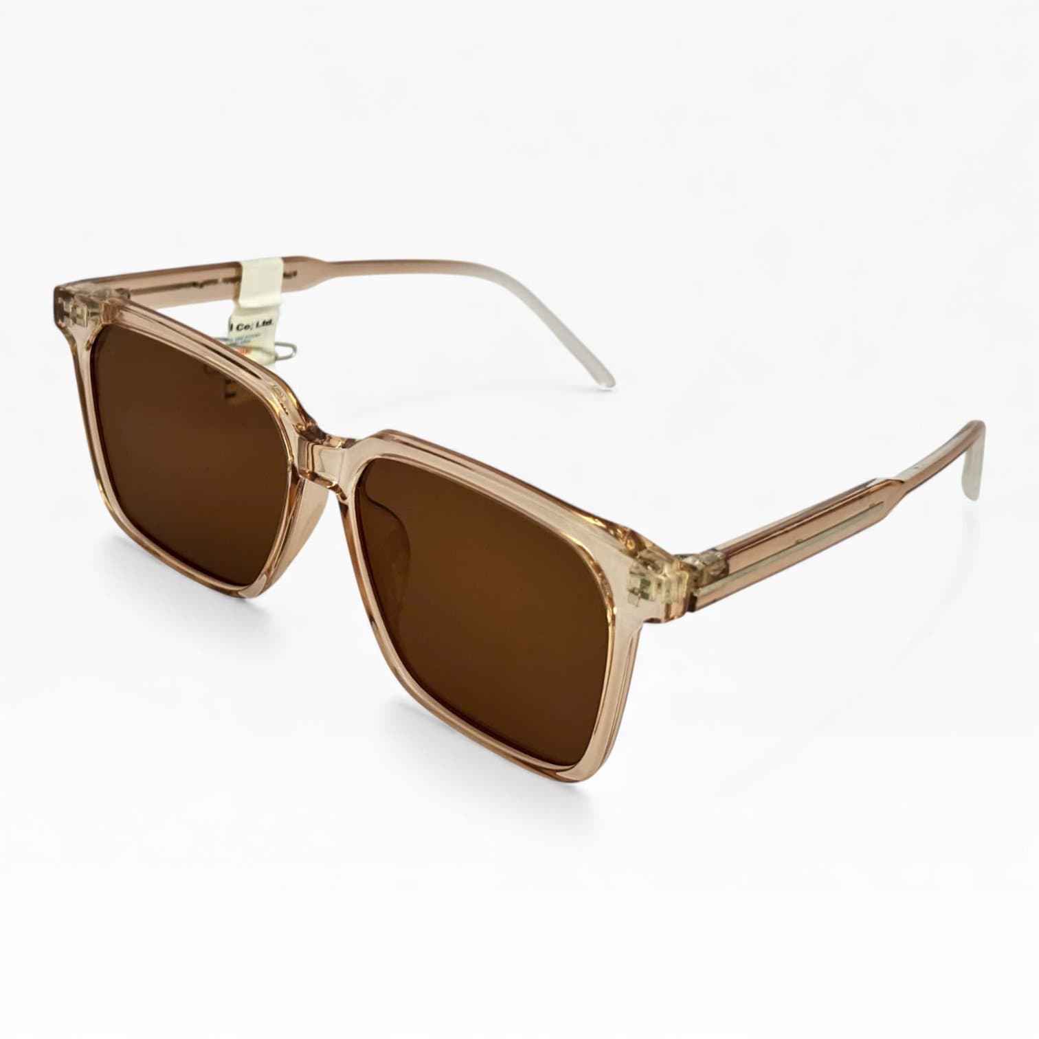 Kính Mát Gọng Nhựa Trong Màu Nâu Form Vuông Hot Trend 2025 – Unisex - ảnh 2
