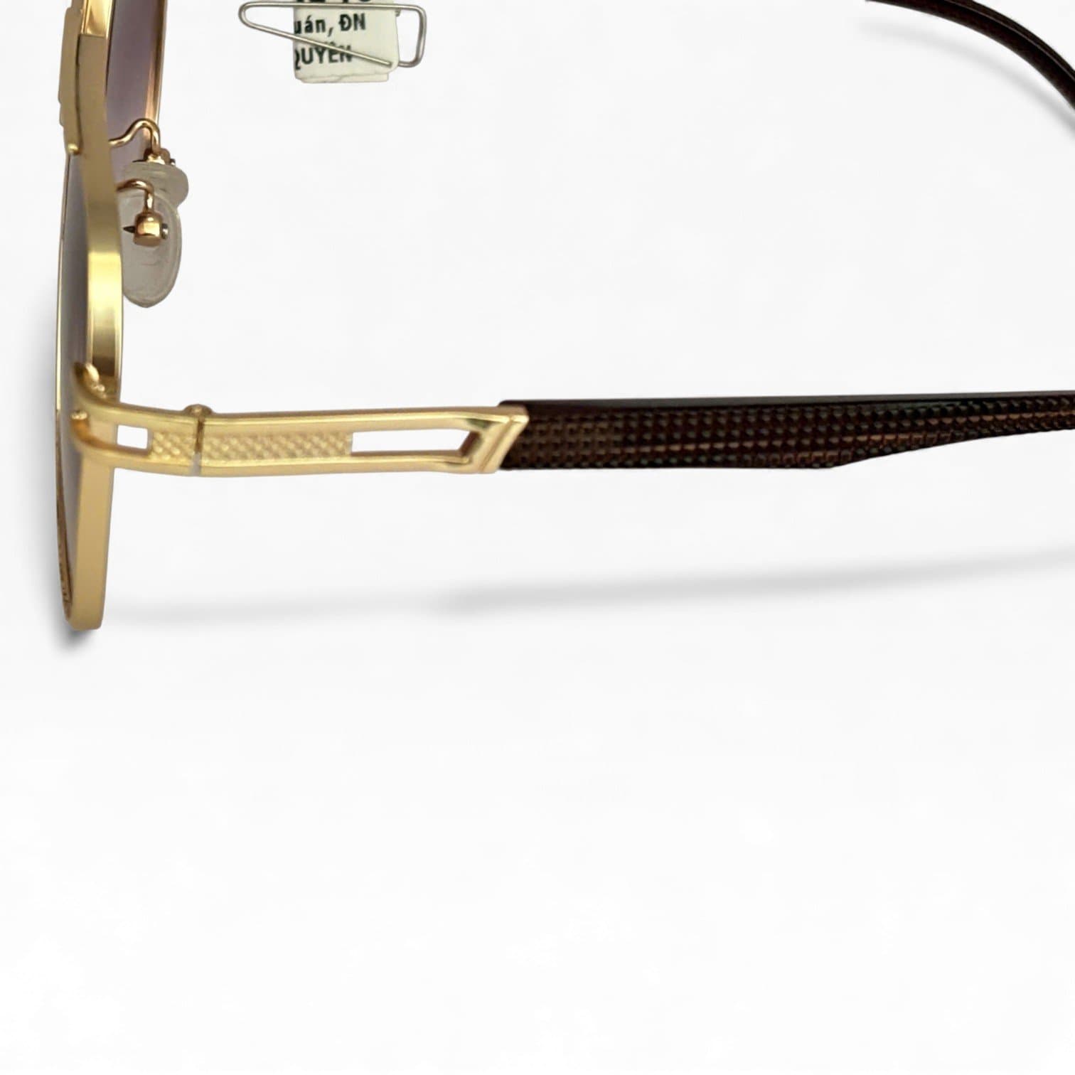 Kính Mát Kim Loại Aviator – Gọng Vàng Sang Trọng, Tròng Nâu Khói - ảnh 4