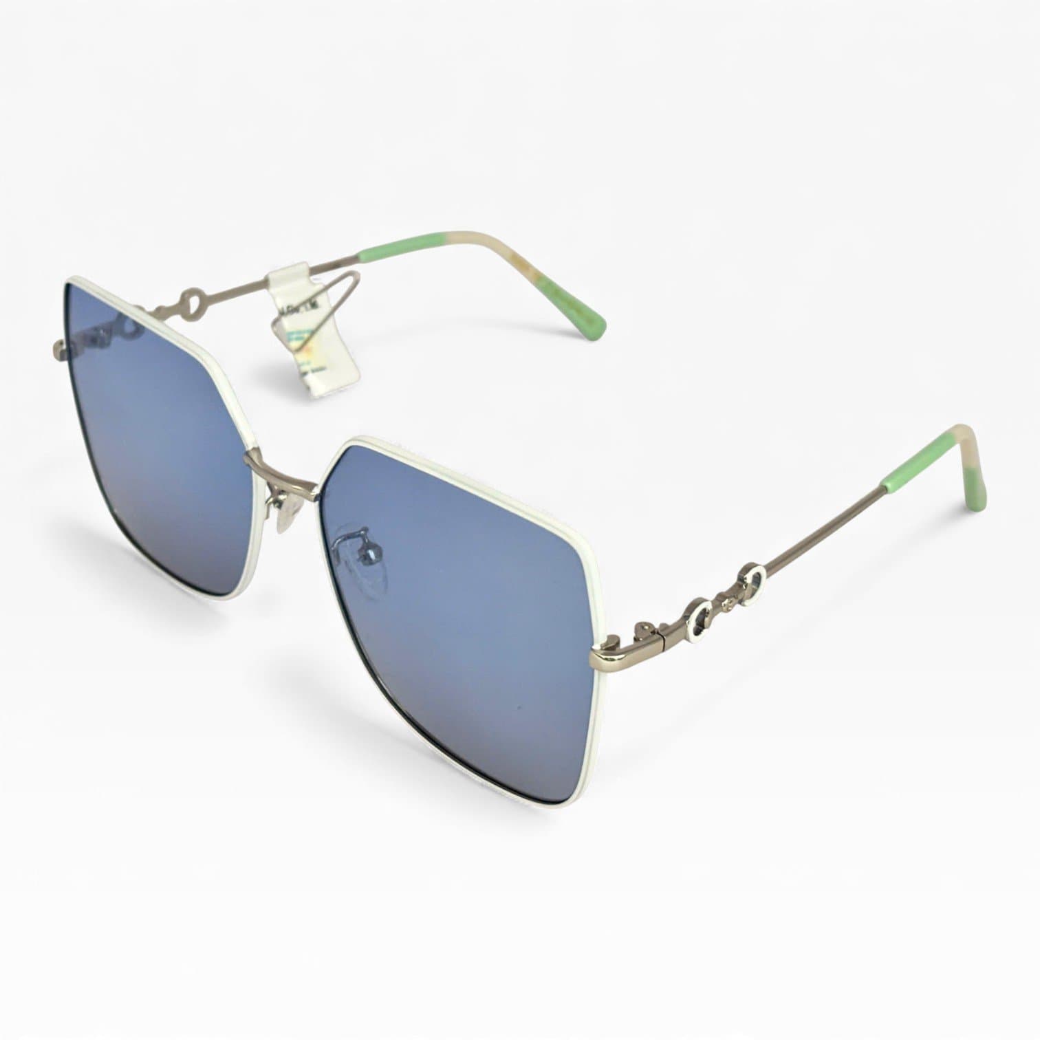Kính Mát Kim Loại Form Đa Giác – Tròng Xanh Dương Chống UV400 Cao Cấp - ảnh 2