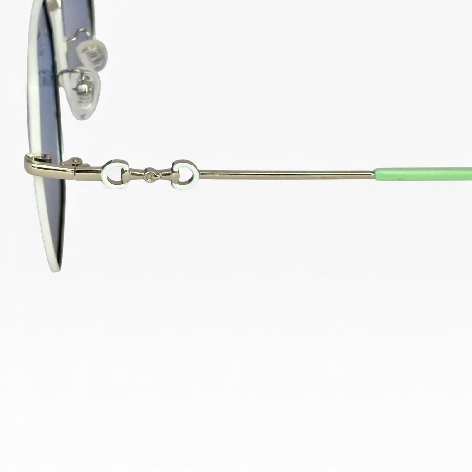 Kính Mát Kim Loại Form Đa Giác – Tròng Xanh Dương Chống UV400 Cao Cấp - ảnh 3