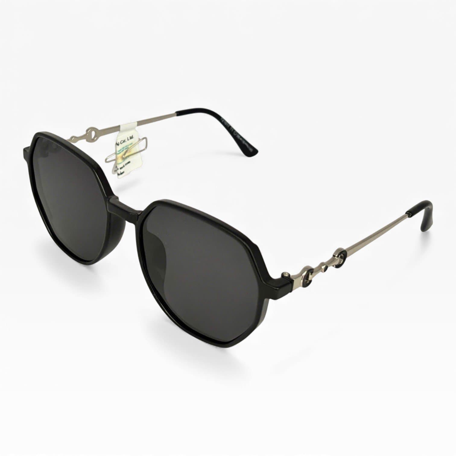 Kính Mát Lục Giác Gọng Kim Loại – Tròng Đen UV400 Sang Trọng Unisex