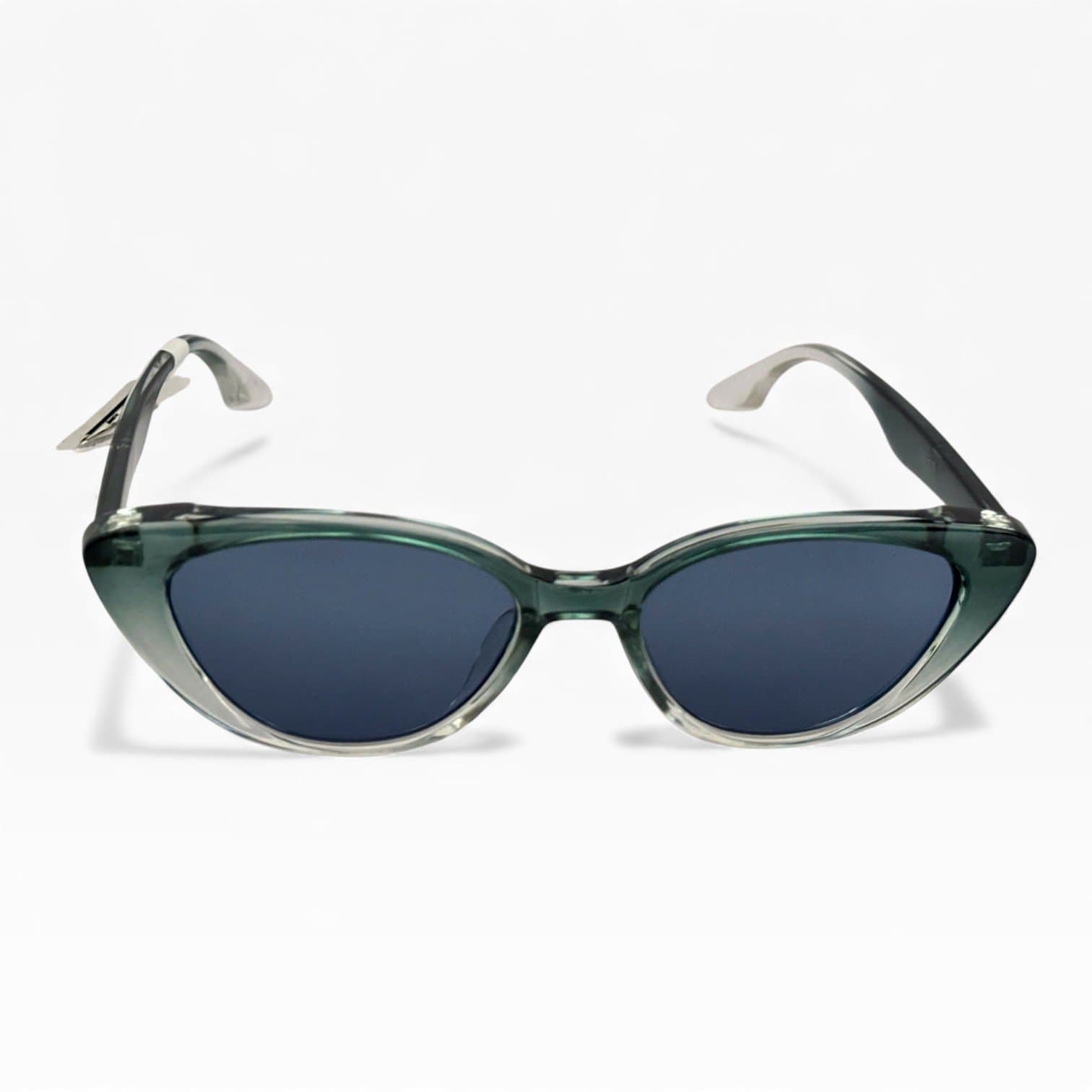 Kính Mát Mắt Mèo Trong Suốt Xanh Đen – Tròng UV400 Thời Trang Nữ