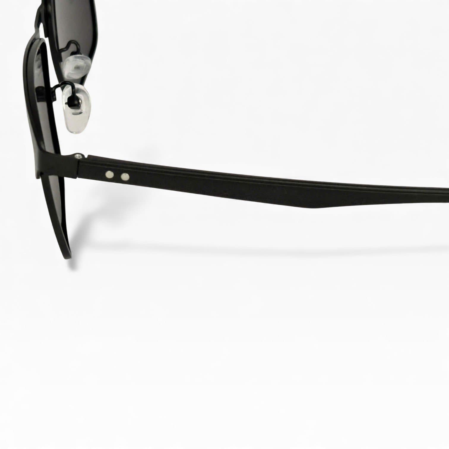 Kính Mát Nam/Nữ – Gọng Kim Loại Đen Mảnh, Tròng Khói UV400 - ảnh 4