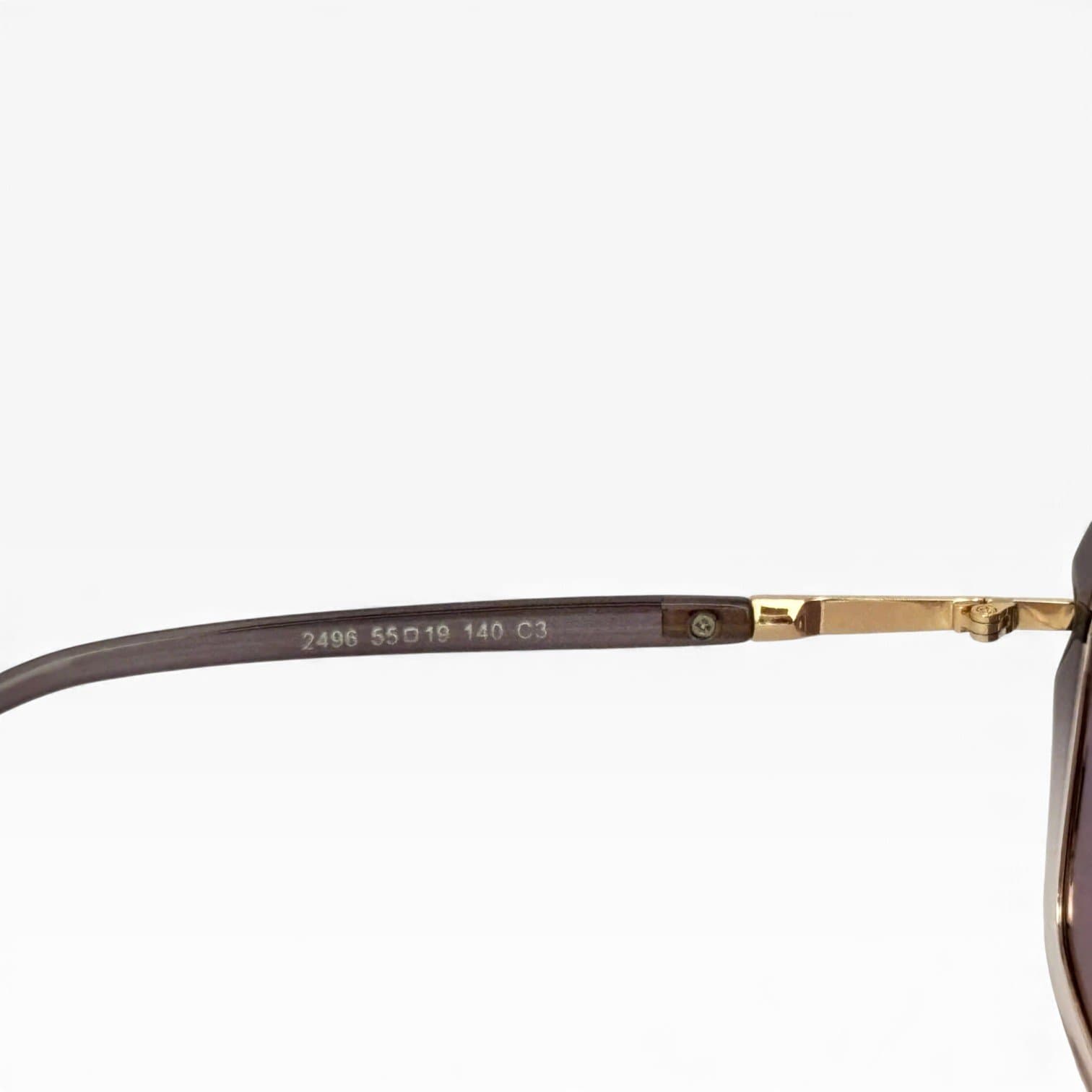 Kính Mát Nữ Gọng Vuông Viền Vàng Thời Trang – Tròng Chống UV400 Cao Cấp - ảnh 3