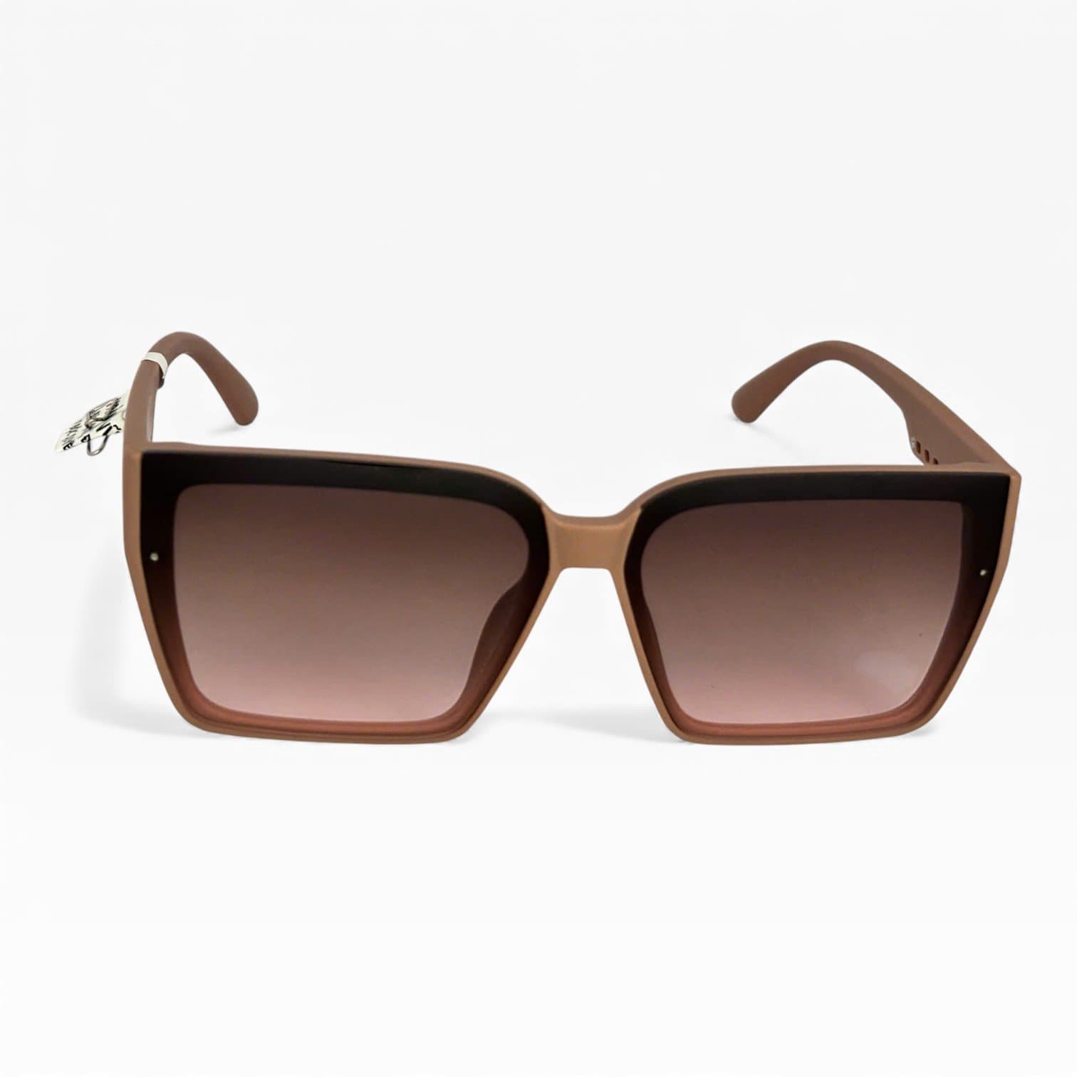 Kính Mát Nữ Vuông Oversize Màu Nâu – Tròng UV400 Sang Trọng, Thời Thượng