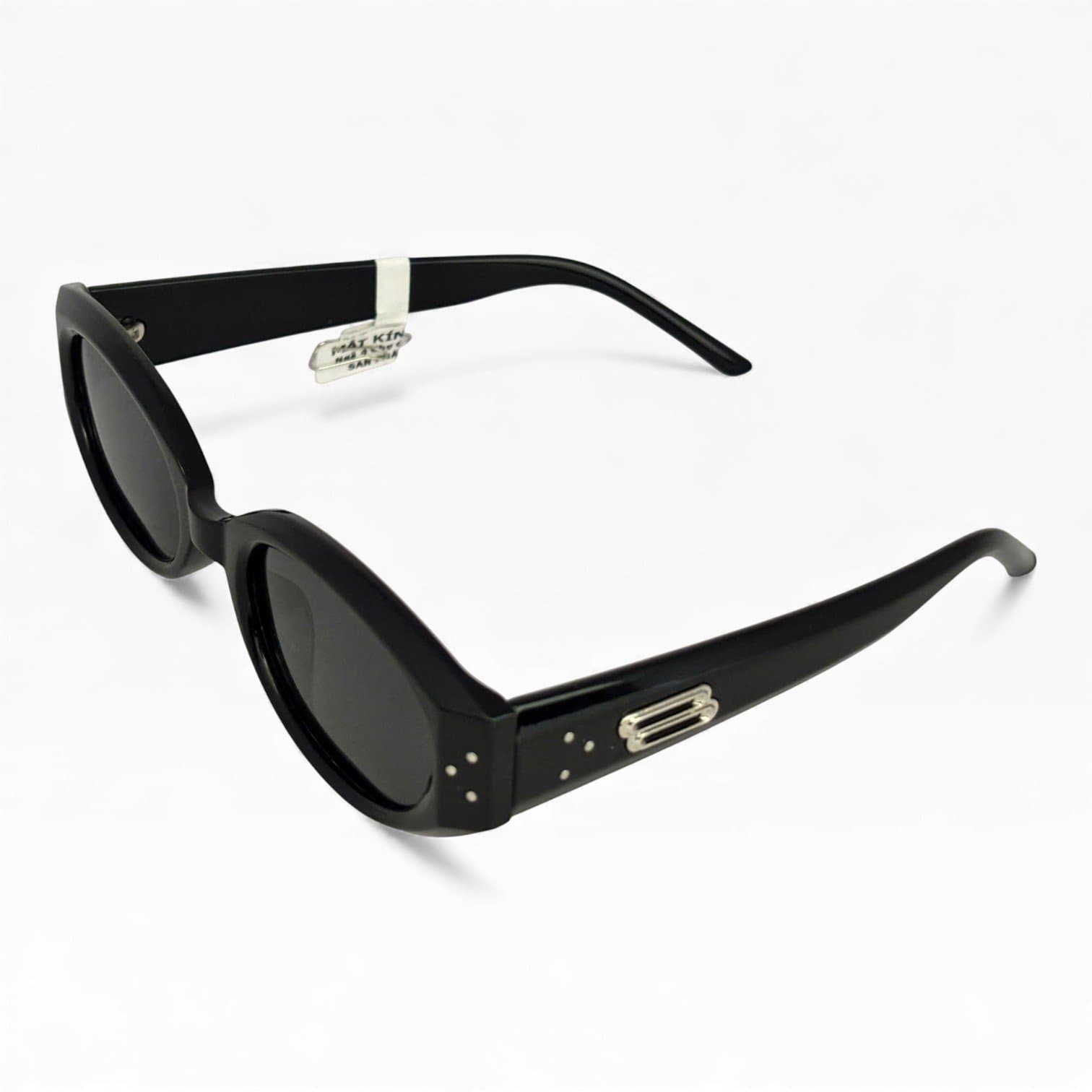 Kính Mát Oval Đen Unisex – Gọng Nhựa Bền Nhẹ, Tròng UV400 Chống Chói - ảnh 2