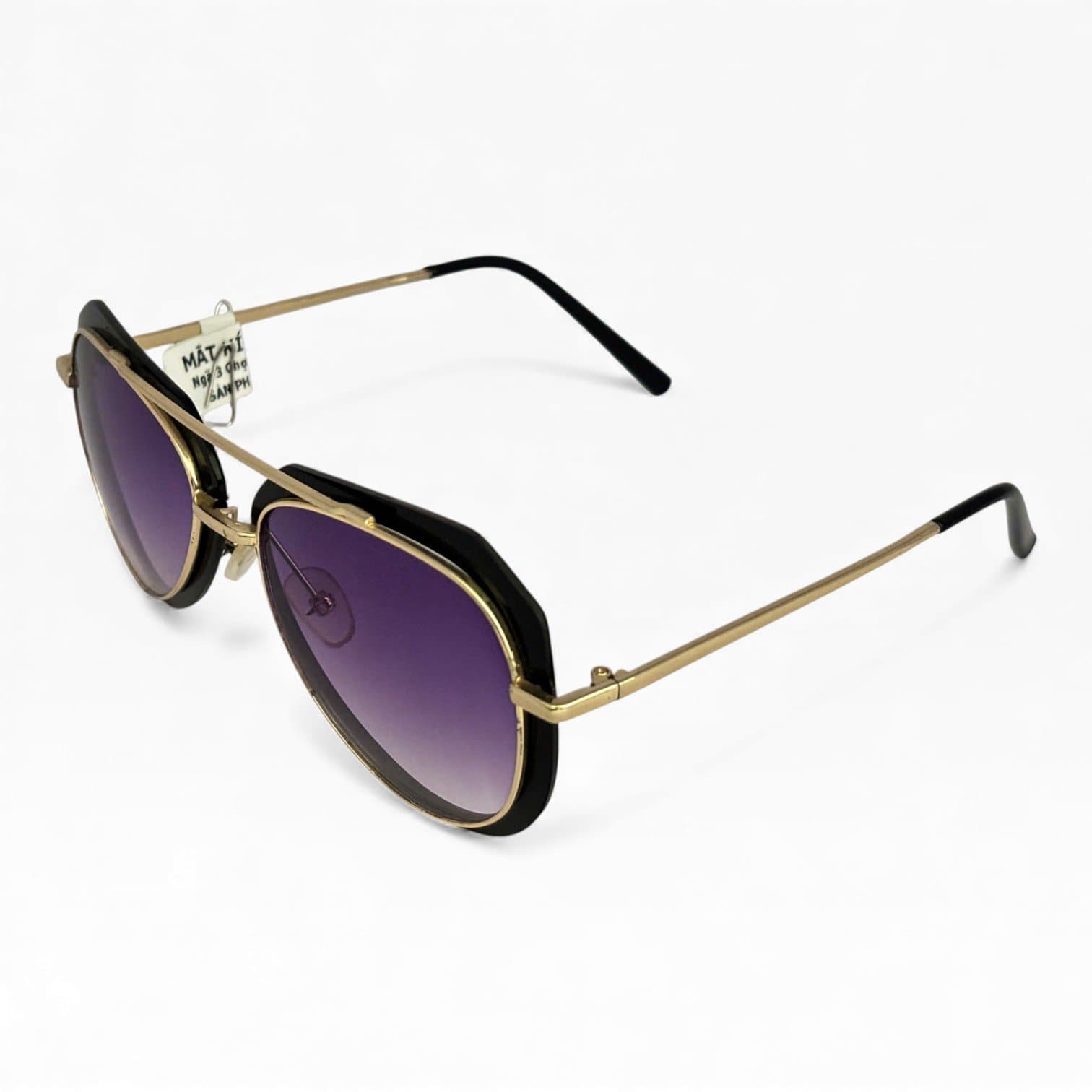 Kính Mát Phi Công (Aviator) Viền Vàng – Tròng Tím Khói Sang Trọng, Thời Trang Unisex - ảnh 2