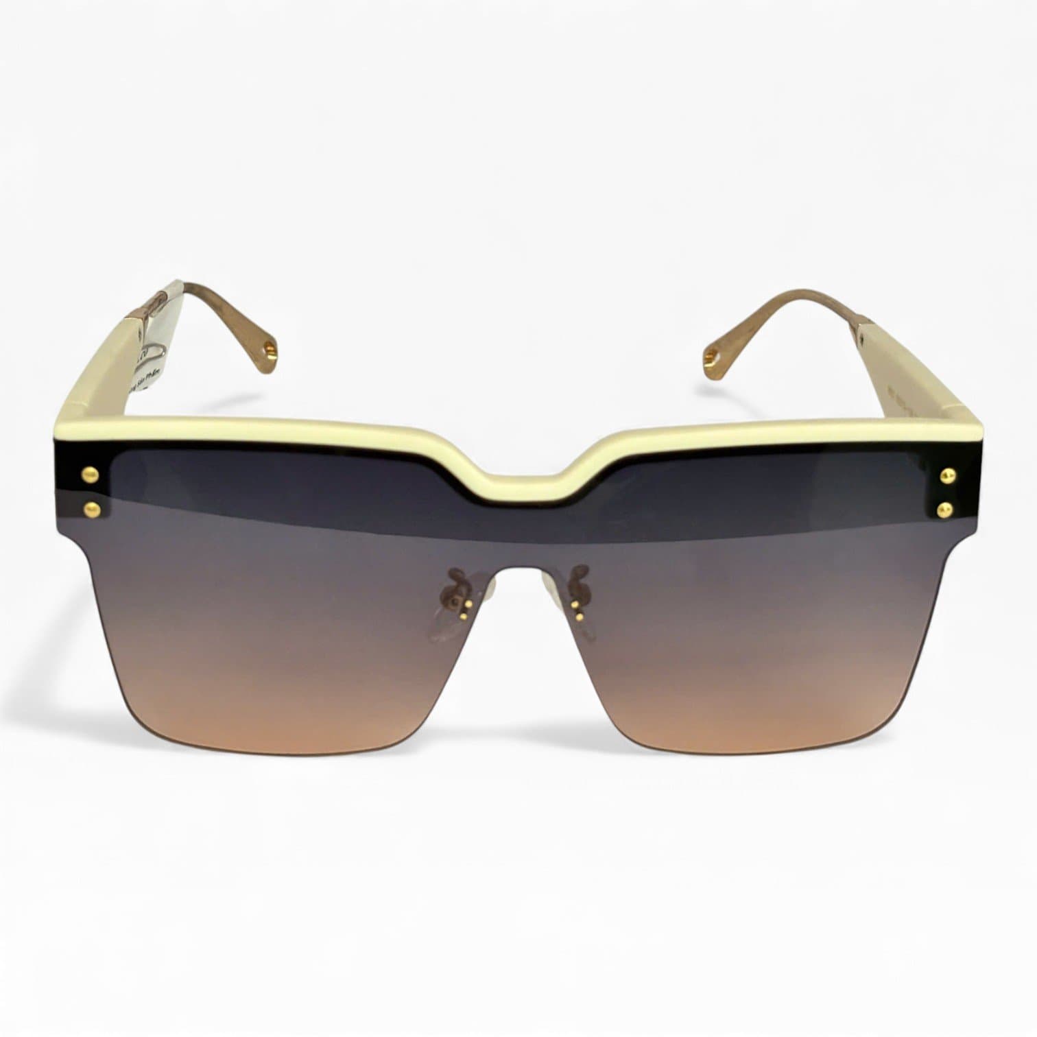 Kính Mát Shield Bản Lớn Gọng Kem – Tròng Chuyển Màu Chống UV400