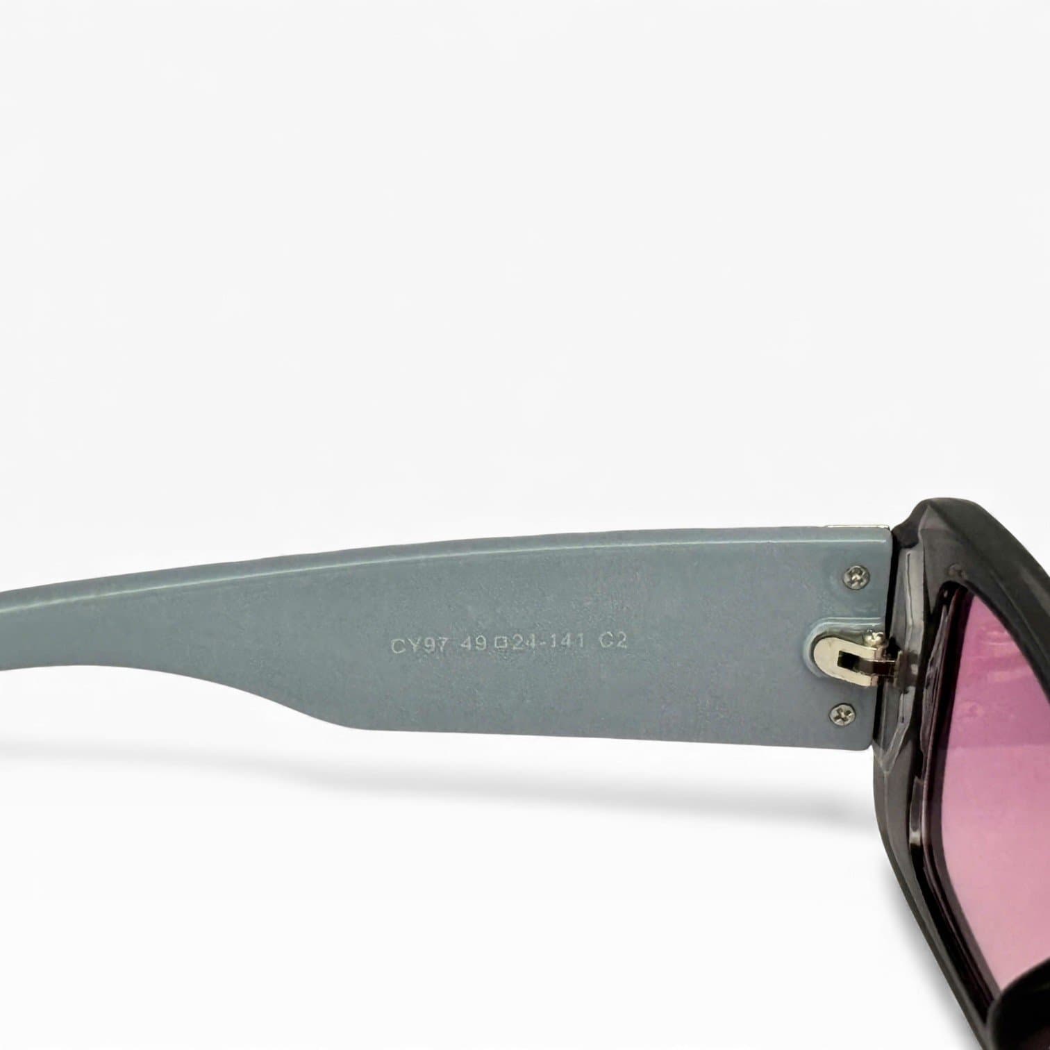 “Kính Râm Chữ Nhật Tròng Hồng UV400 Gọng Đen Thời Trang Unisex” - ảnh 3