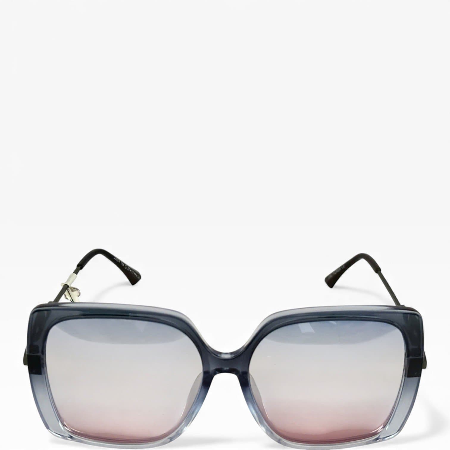 Kính Râm Oversize Nữ Gọng Trong Xanh Xám Tròng Loang UV400 Thời Trang Sang Chảnh