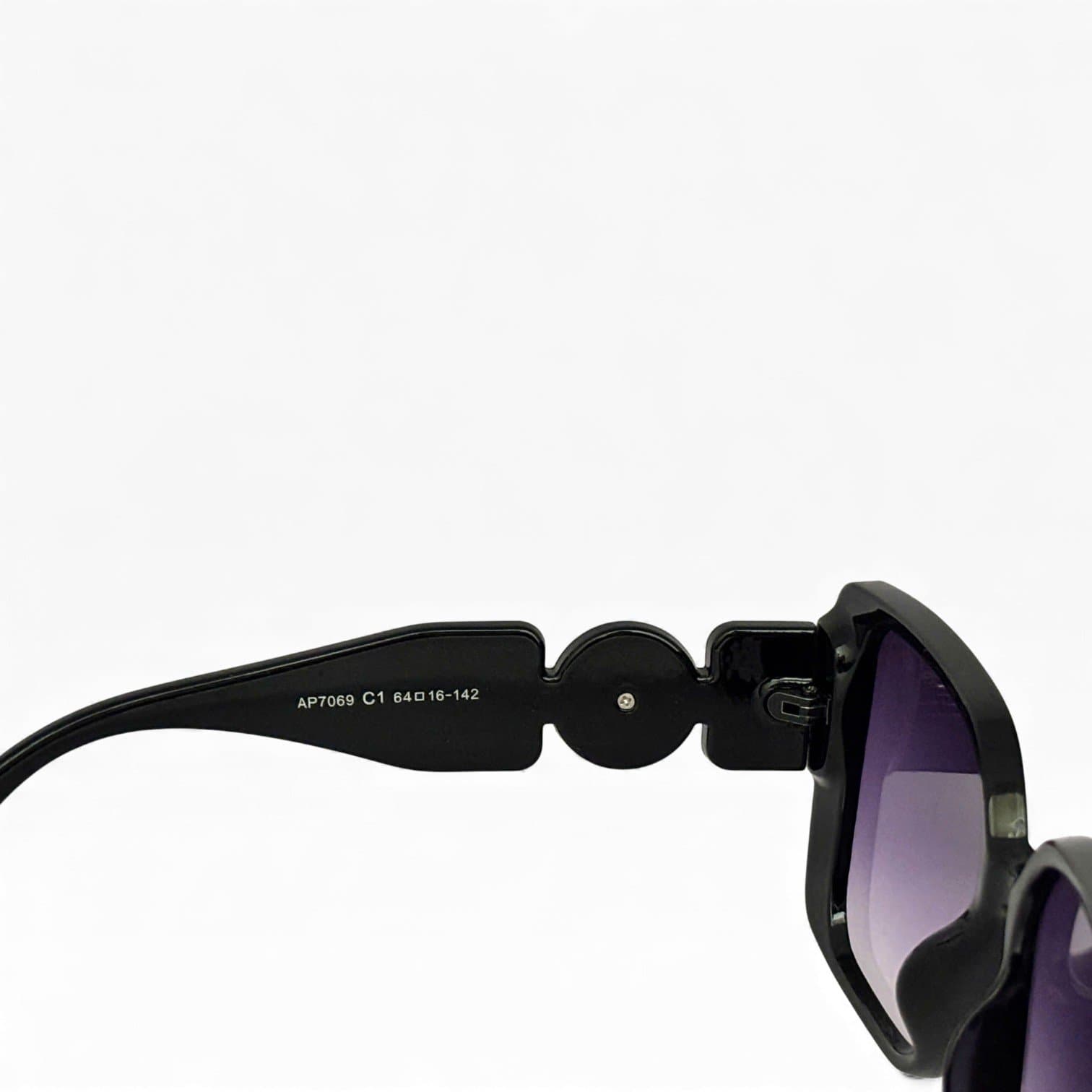 Kính Mát Vuông Oversize Đen – Tròng Tím Khói Sang Trọng, Che Nắng Hoàn Hảo - ảnh 3