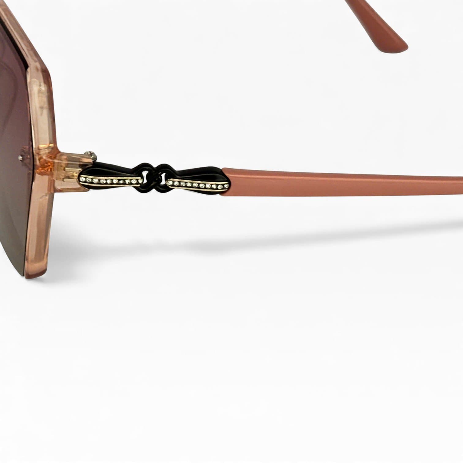 Kính Râm Oversize Nữ Gọng Hồng Trà Tròng Hồng Chuyển Màu UV400 Sang Trọng - ảnh 3