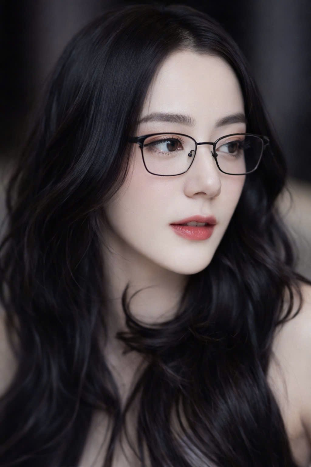 Gọng Kính Cận Kim Loại Đen Form Vuông Thanh Lịch – Nhẹ Êm, Unisex - ảnh 3