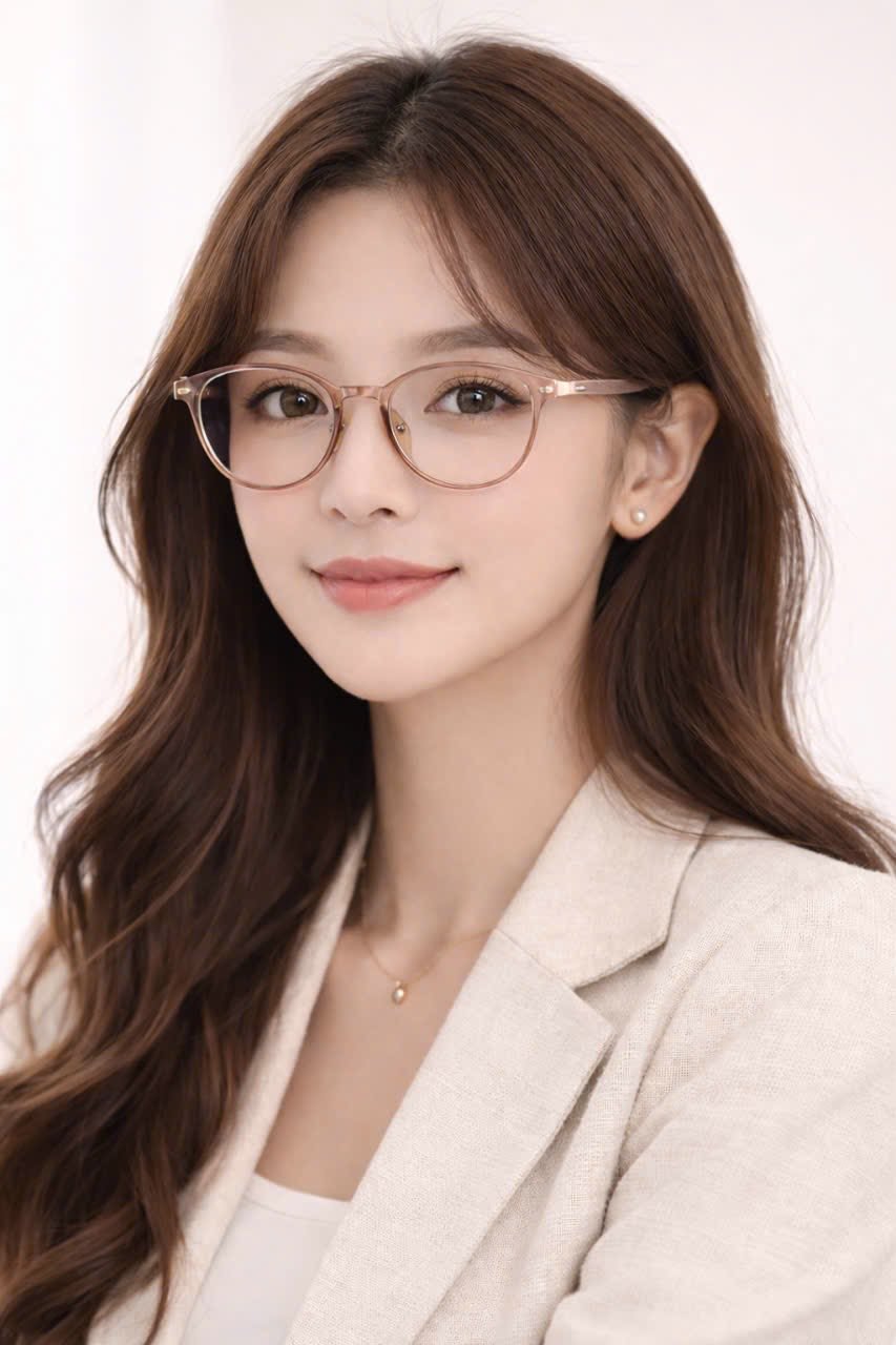 Gọng Kính Cận Tròn Unisex – Phong Cách Hàn Quốc Thanh Lịch (Màu Hồng Khói) - ảnh 3