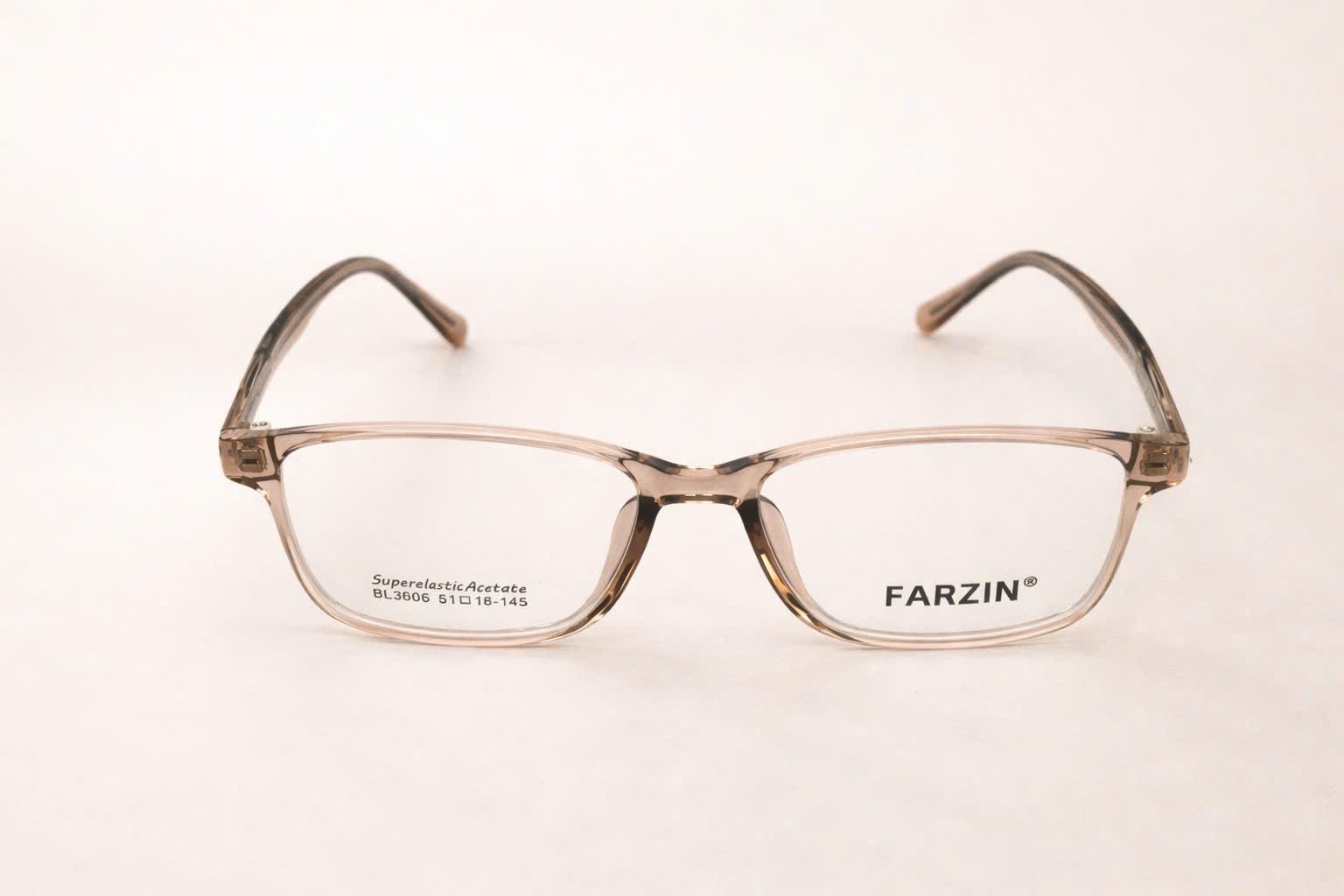 Gọng Kính Farzin Cao Cấp – Chất Liệu Super Elastic Acetate Siêu Bền – Màu Nâu Trà Thời Thượng