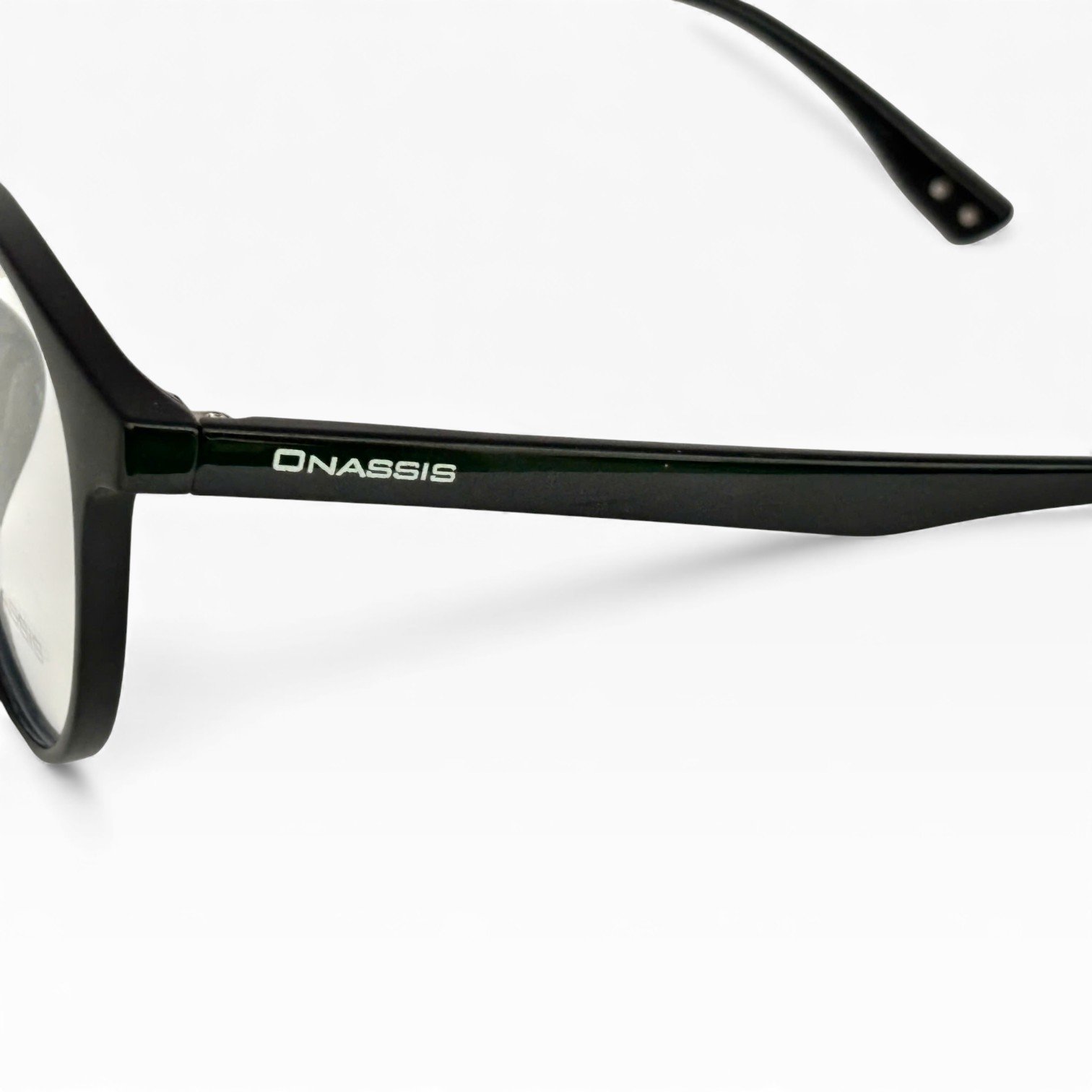 Gọng kính Onassis nhựa đen dáng tròn vuông nhẹ nhàng: - ảnh 3