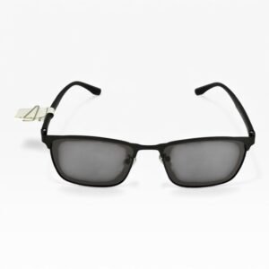 Kính Mát Nam/Nữ – Gọng Kim Loại Đen Mảnh, Tròng Khói UV400