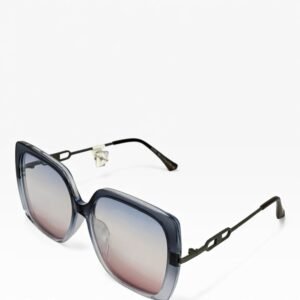 Alternative view of Kính Râm Oversize Nữ Gọng Trong Xanh Xám Tròng Loang UV400 Thời Trang Sang Chảnh