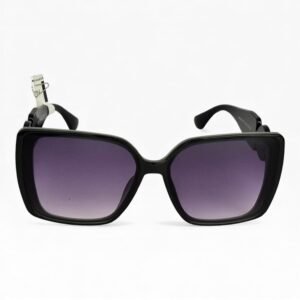 Kính Mát Vuông Oversize Đen – Tròng Tím Khói Sang Trọng, Che Nắng Hoàn Hảo