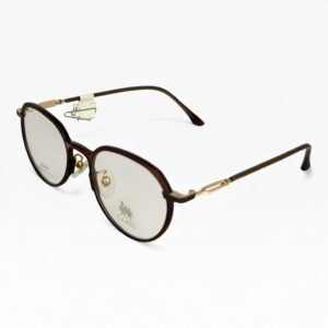 Alternative view of Gọng kính Camel hợp kim, dáng tròn bo nhẹ, màu nâu sang: