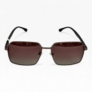 Kính Mát Kim Loại Nâu Đồng Form Vuông Bo Góc – Tròng Nâu Gradient Sang Trọng Unisex